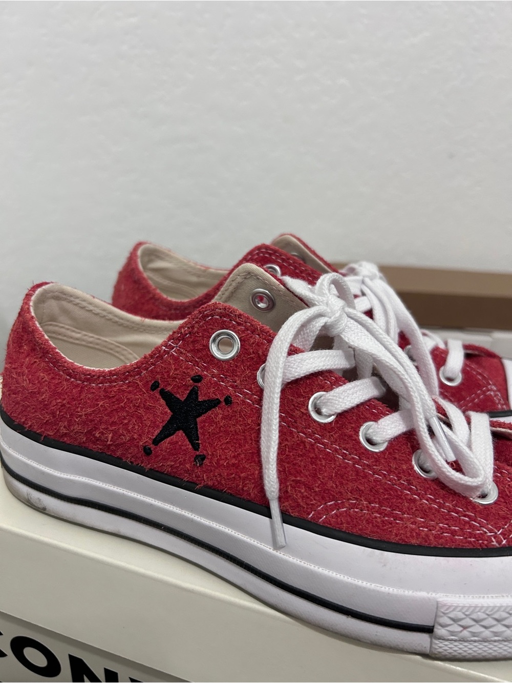 Converse x Stussy Red Sneakers